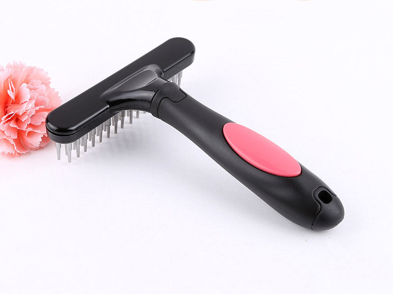 Large Dog Detangling Comb – Stainless Steel Grooming Tool for Knots & Shedding