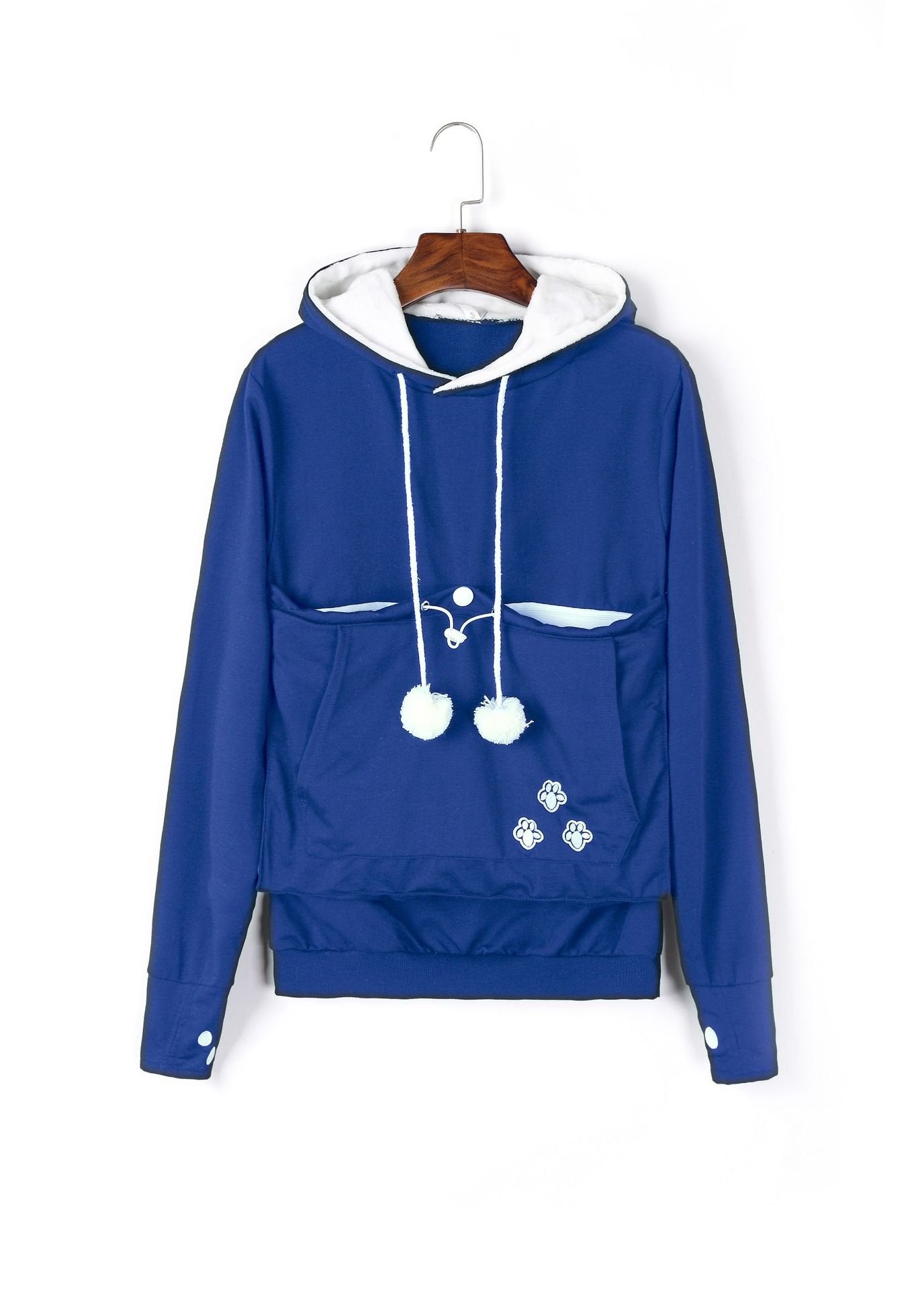 Women’s Cute Winter Pet Pocket Hoodie – Cozy Long Sleeve Kangaroo Carrier Sweatshirt, S–3XL