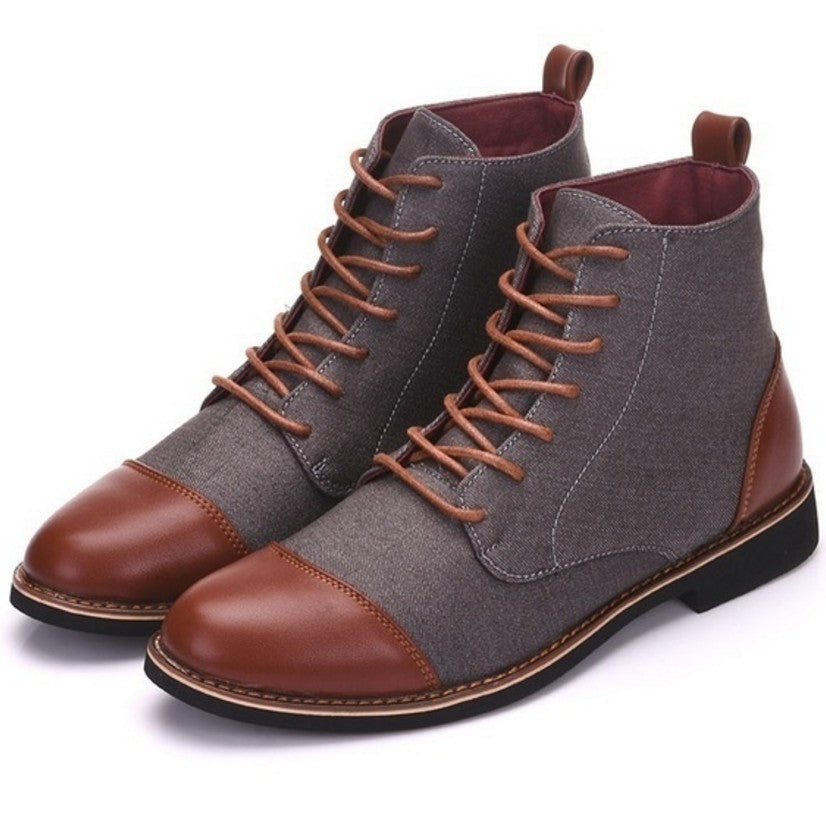Men's Large Leather Boots and Shoes