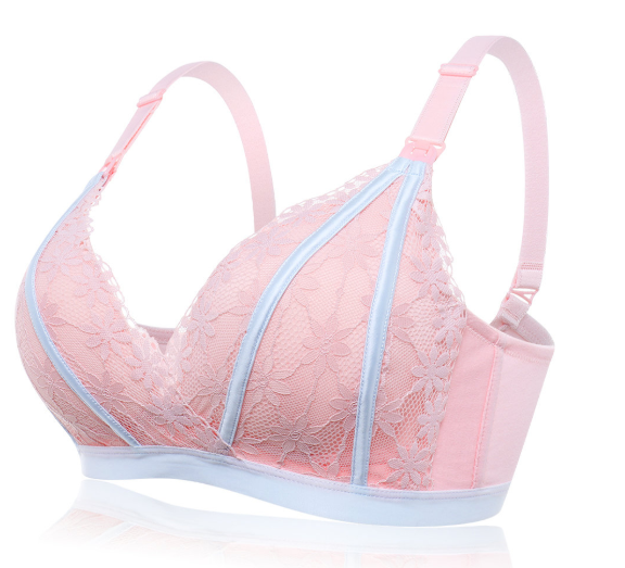 Lace Button Nursing Bra – Comfortable Breastfeeding & Maternity Bra for Women