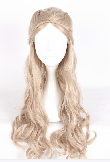 70cm Braided Long Curly Hair Extensions – Brown High-Temperature Fiber Long Curly Hairpiece
