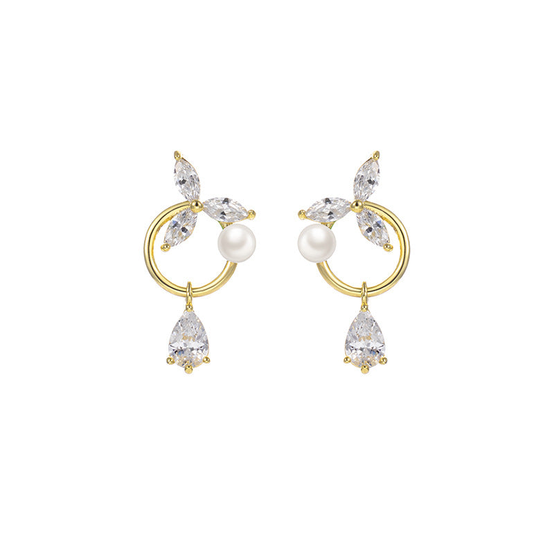 New Pearl Flower Earrings – Elegant Floral Jewelry – USA