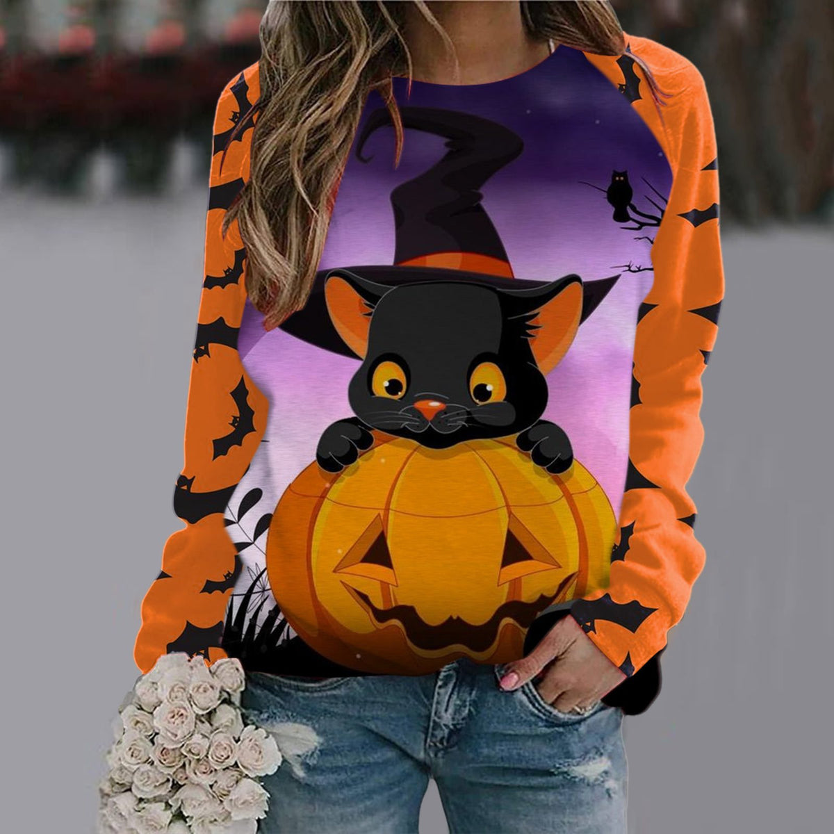 Printed Long Sleeve T-shirt for Women