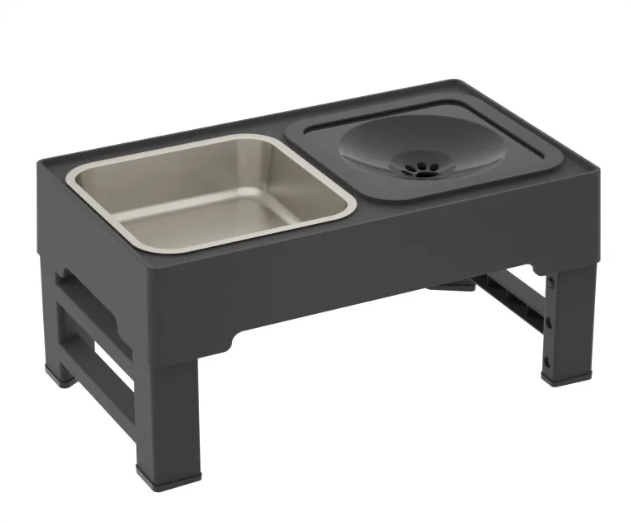 Adjustable Height Dog Feeding Bowls for Small to Large Dogs – Elevated Stainless Steel Feeder