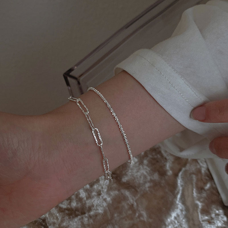 Women’s Silver Starry Bracelet – Copper Geometric Celestial Fashion Jewelry