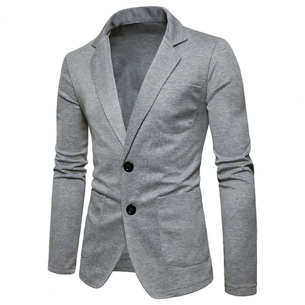 Men’s Slim Fit Knitted Blazer – Cotton Blend Casual Business Jacket, S–2XL