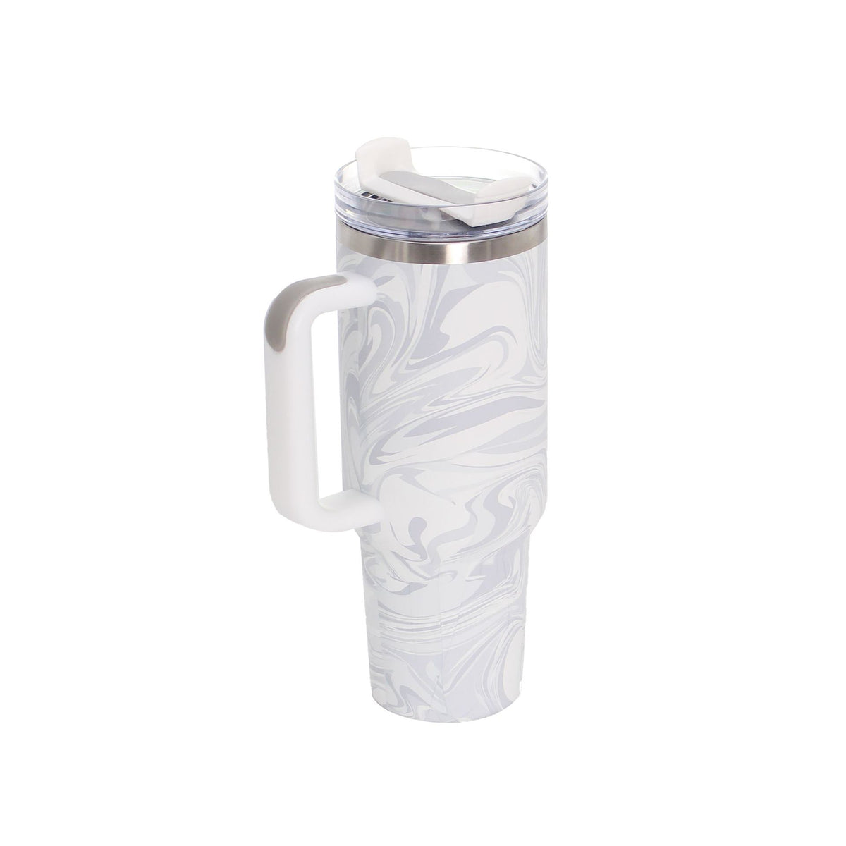 40oz Stainless Steel Travel Mug with Straw & Handle – Insulated 1200ML Tumbler