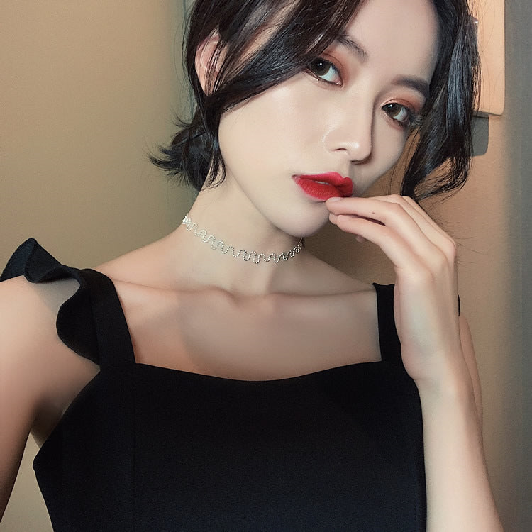 Chic White Minimalist Choker Necklace for Women
