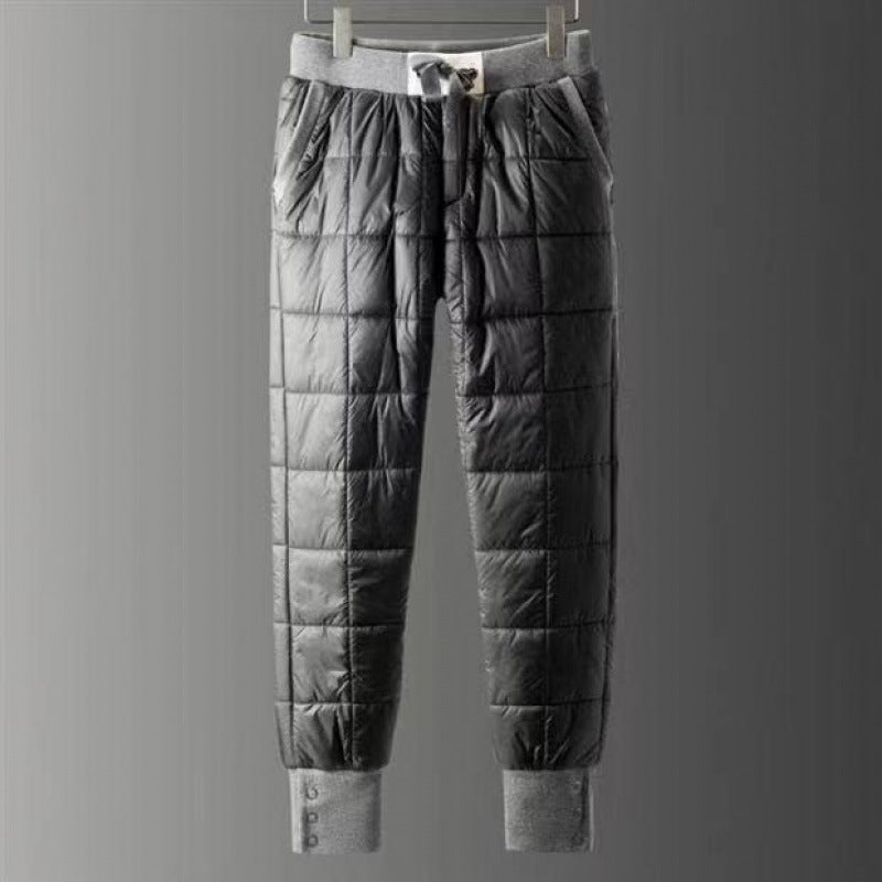 Men’s Outdoor Winter Down Jacket & Pants Set – Warm High-Neck Cold-Weather Outfit