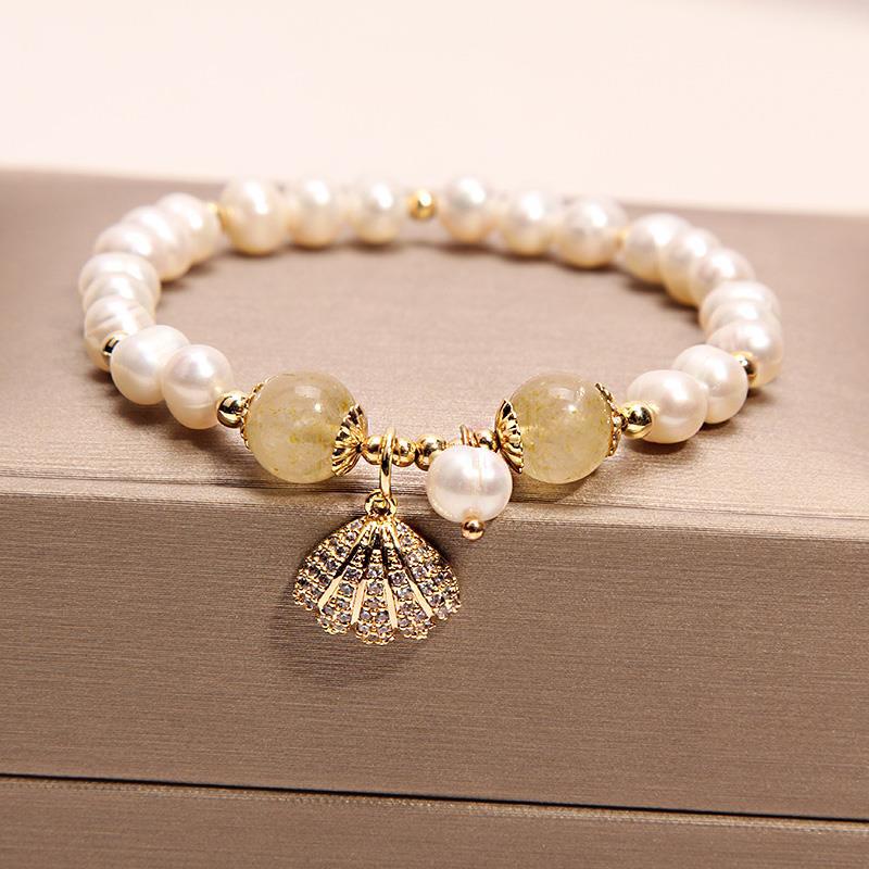 Women’s Natural Freshwater Pearl Bracelet – Elegant Classic Pearl Jewelry