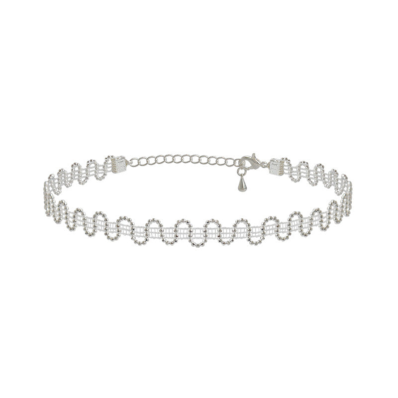 Chic White Minimalist Choker Necklace for Women
