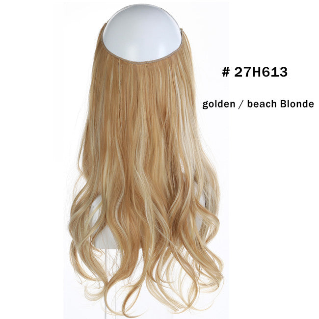 45cm Invisible Long Wavy Hair Extensions – Fish Line Synthetic Hairpiece, 32 Colors
