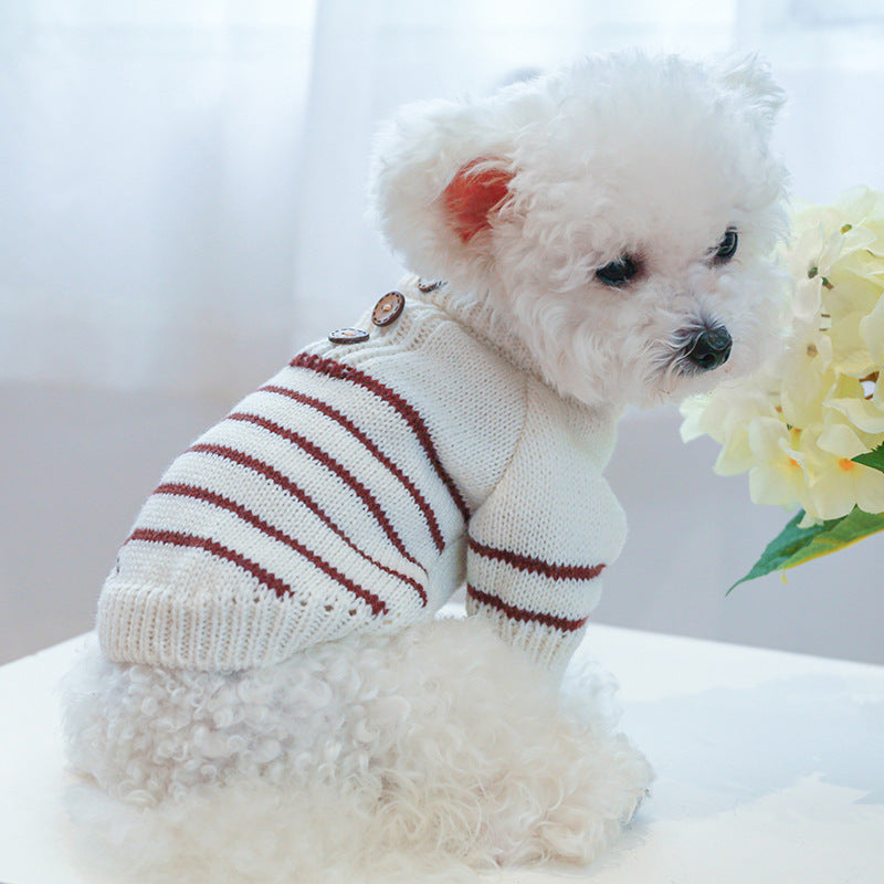 Dog & Cat Two-Piece Warm Outfit – Cozy Polyester Pet Clothing Set