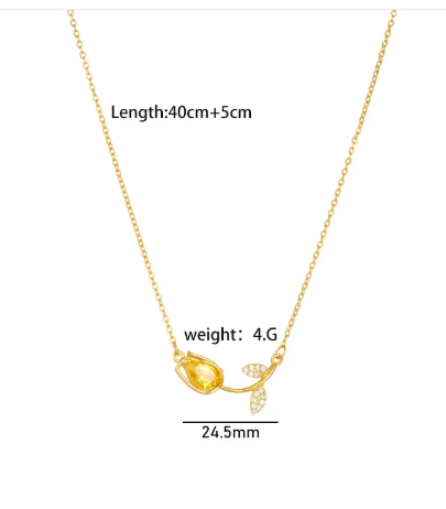 Tulip Flower Necklace For Women