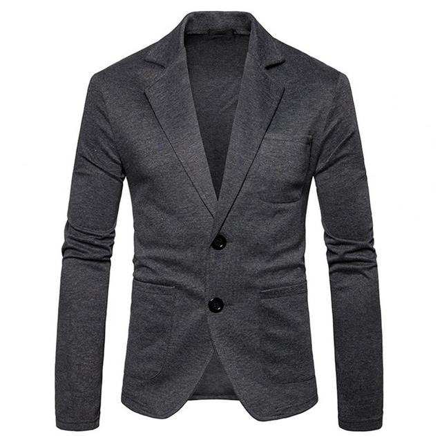 Men’s Slim Fit Knitted Blazer – Cotton Blend Casual Business Jacket, S–2XL