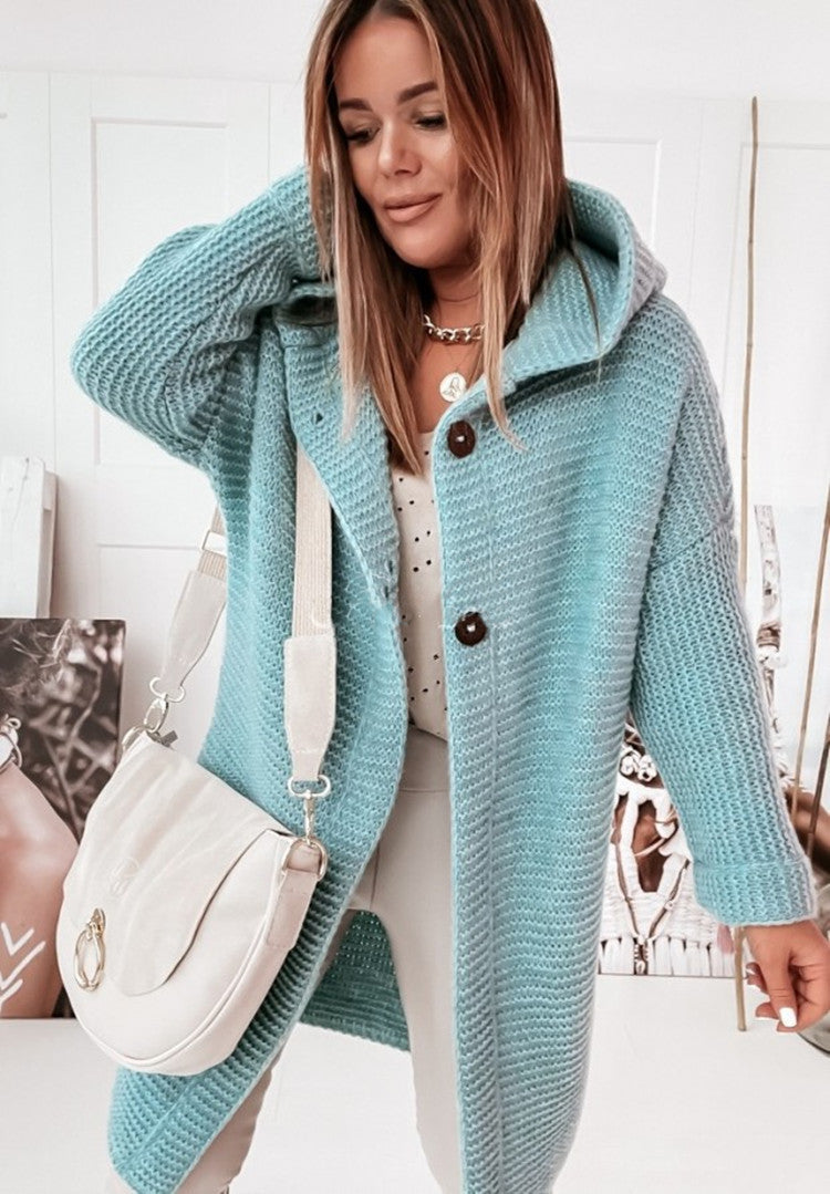 Women’s Plus Size Loose Cardigan Sweater – Cotton Blend Soft Commuter Knit Cardigan, 6 Colors, S–XL