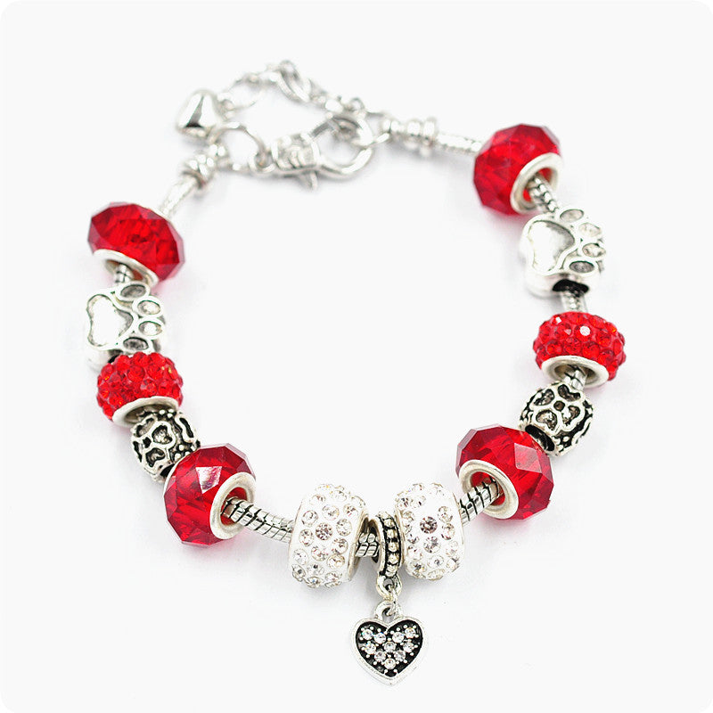 Unisex Colorful Glass Bead Bracelet – Zodiac Crystal-Style Fashion Jewelry