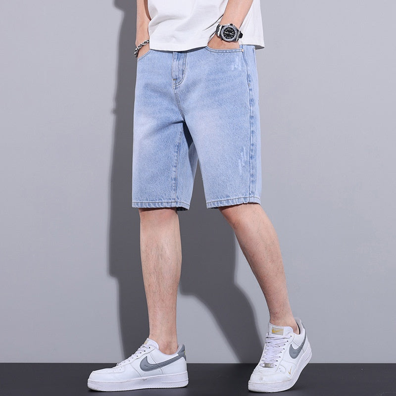 Men’s Trendy Five-Point Summer Breeches Pants – Lightweight Cotton Casual Pants