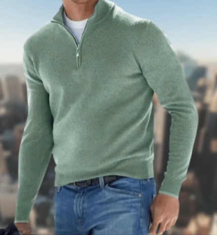 Men’s Cashmere Blend Long-Sleeved Cardigan – Warm Unisex Fall & Winter Layer, 9 Colors, S–5XL