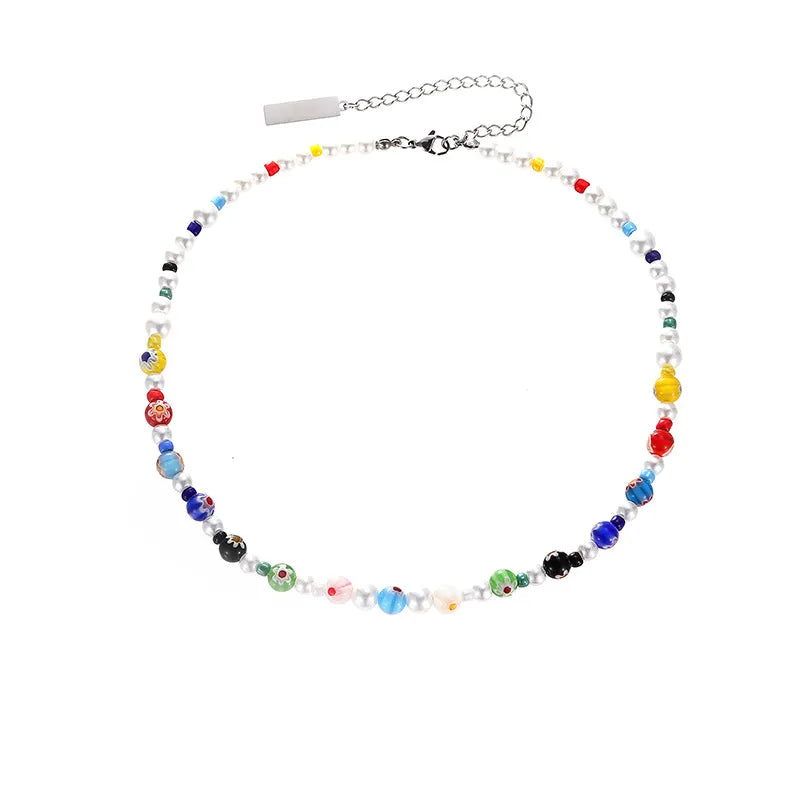 Colorful Handmade Beaded Necklace