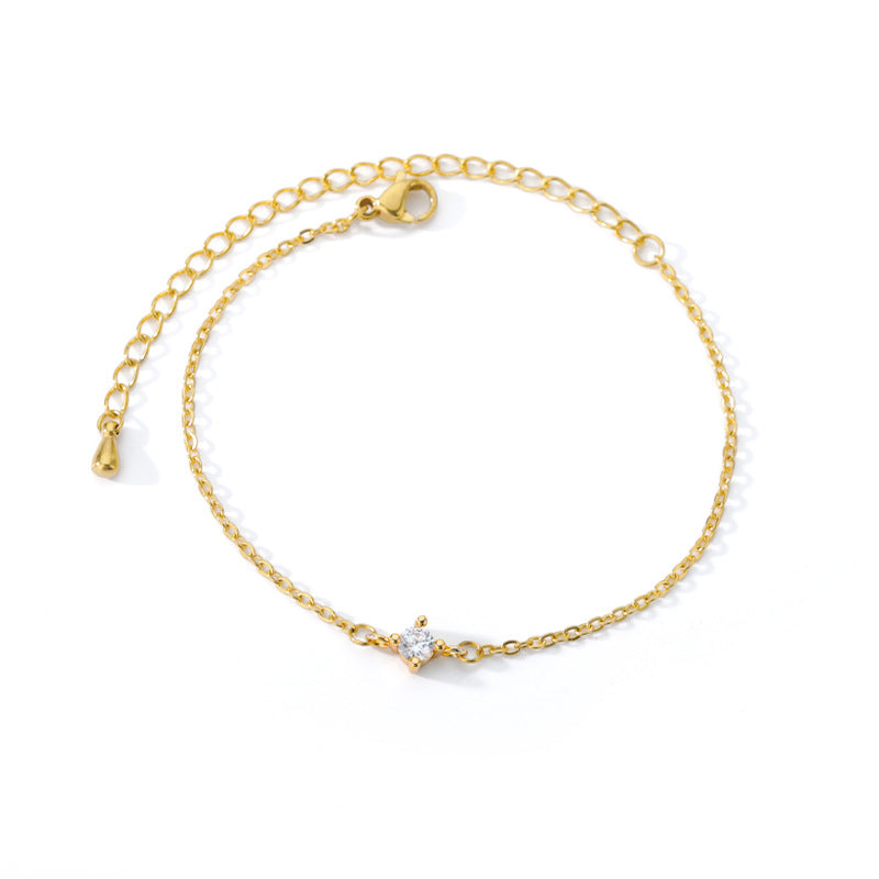 Women’s Zircon Rhinestone Bracelet – Gold, Platinum & Rose Gold Geometric Jewelry