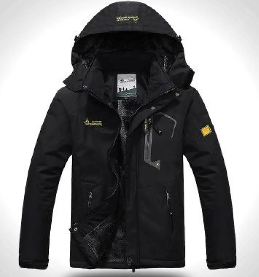 Men’s Waterproof Thermal Hiking Jacket – Windproof Insulated Outdoor Winter Coat, 8 Colors, L–6XL