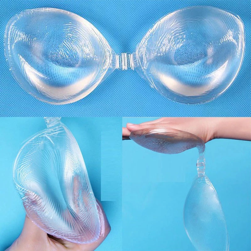 Thickened Invisible Silicone Adhesive Bra – Strapless Backless Padded Bra