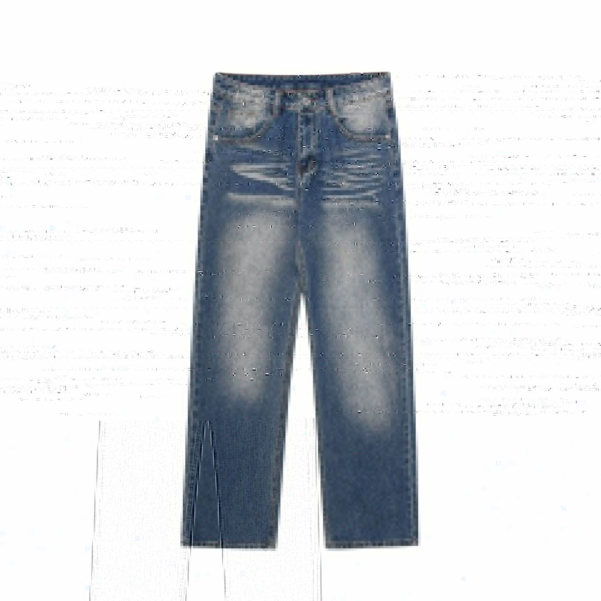Loose Oversized Straight Washed Denim Jeans – Cotton Mid-Waist Relaxed Blue Jeans, M–2XL