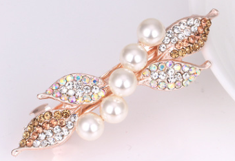 Korean Pearl Rhinestone Hair Clips – Elegant Women's Hair Accessories