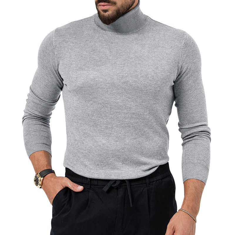 Men’s High-Elastic Turtleneck Cashmere Sweater – Warm Winter Knitwear – USA