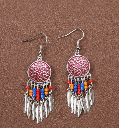 Floral Water Drop Earrings for Women – Elegant Flower Dangle Jewelry