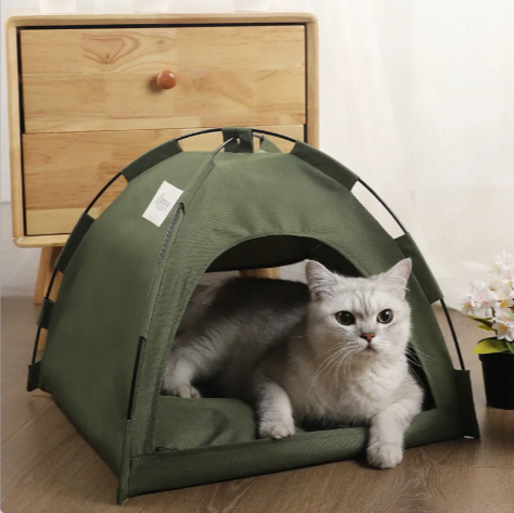 Portable Pet Tent with Cooling Mat – Cozy Indoor & Outdoor Bed for Dogs & Cats