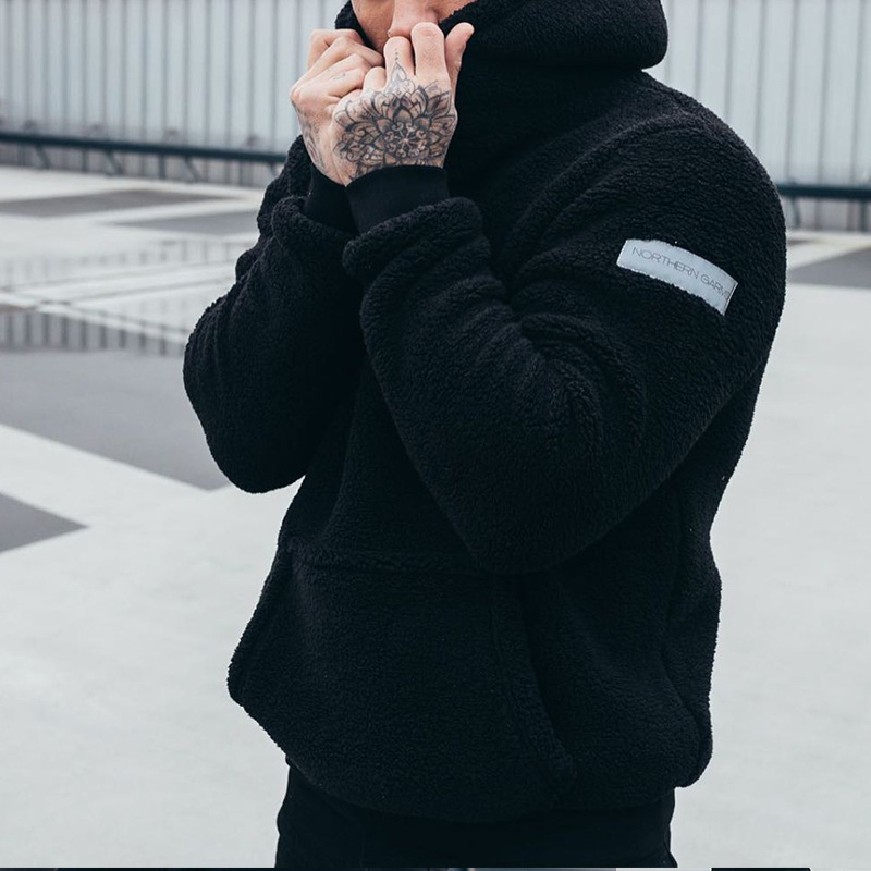 Men’s Fashion Hooded Plush Sweater Jacket – Soft Insulated Casual Winter Hoodie, 4 Colors, S–3XL