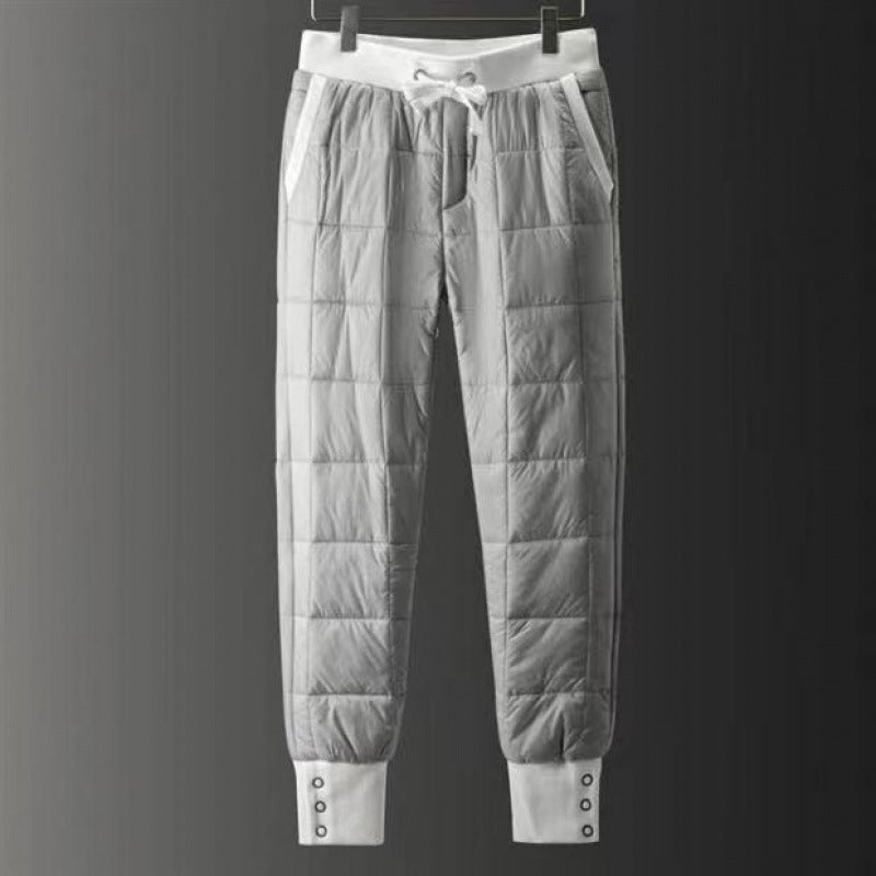 Men’s Outdoor Winter Down Jacket & Pants Set – Warm High-Neck Cold-Weather Outfit