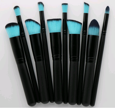10-Piece Makeup Brush Set for Foundation Application