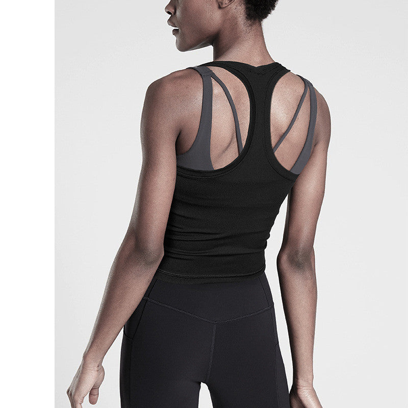 Women’s High-Waisted Sleeveless Sports Tank Top – Fitness & Workout Top