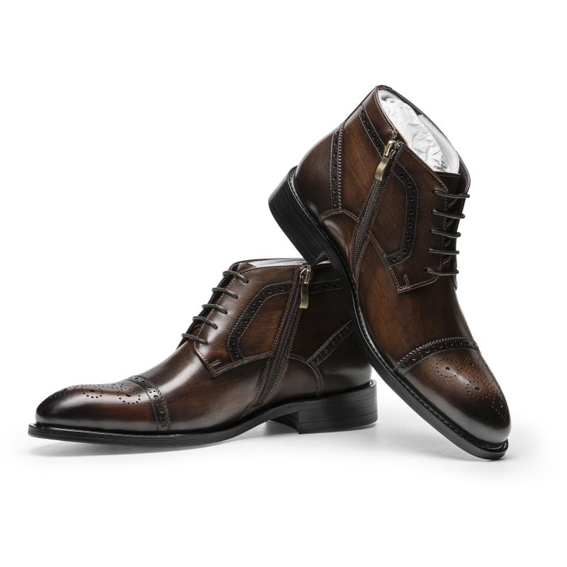 Men’s Business Suit Leather Boots – Elegant Formal Footwear