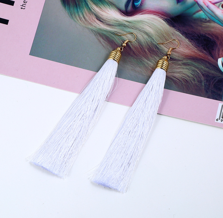Long Tassel Dangle Earrings for Women – Elegant Statement Jewelry