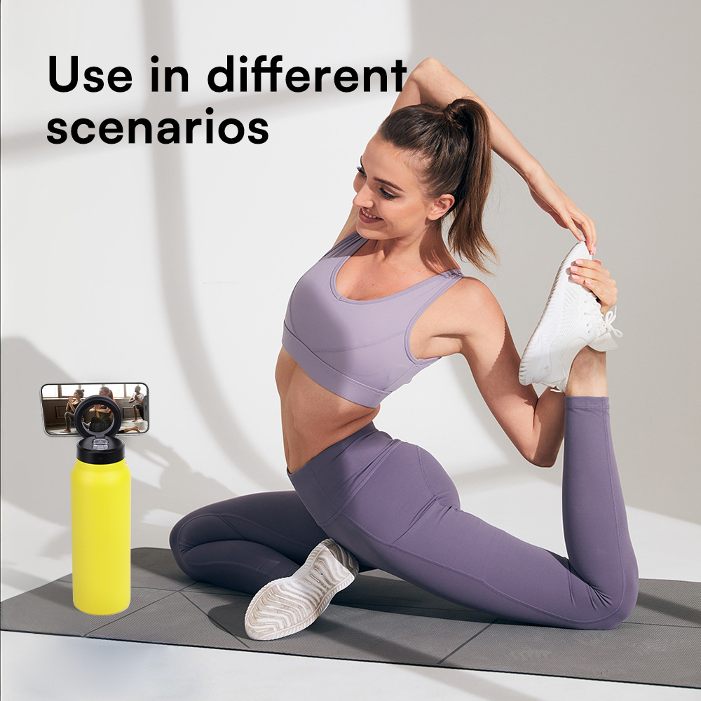 Stainless Steel Water Bottle with Magnetic Lid – Reusable Insulated Travel Bottle