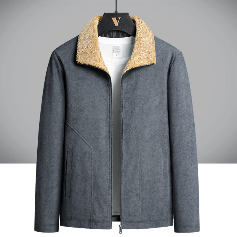 Men’s Corduroy Jacket with Thick Cotton Lining