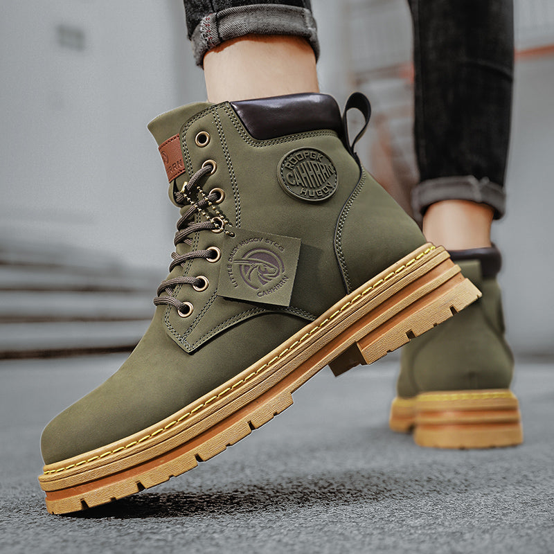 Unisex Big Yellow Martin Boots – Bold Couple Casual Footwear