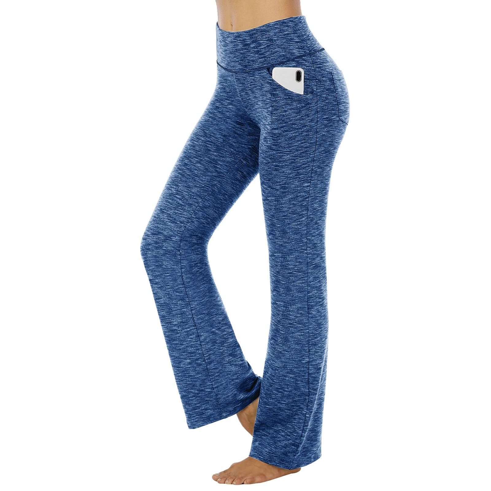 Flare Yoga Pants for Women – High-Waisted Leggings with Pockets