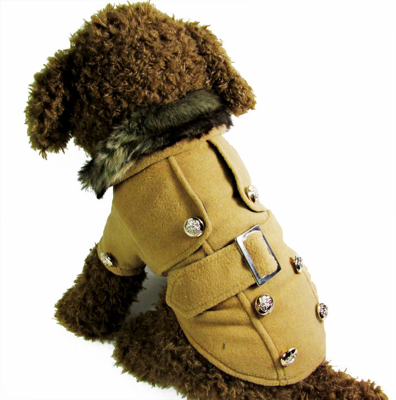 Warm Wool Blend Dog Winter Coat – Cozy Pet Jacket for Cold Weather