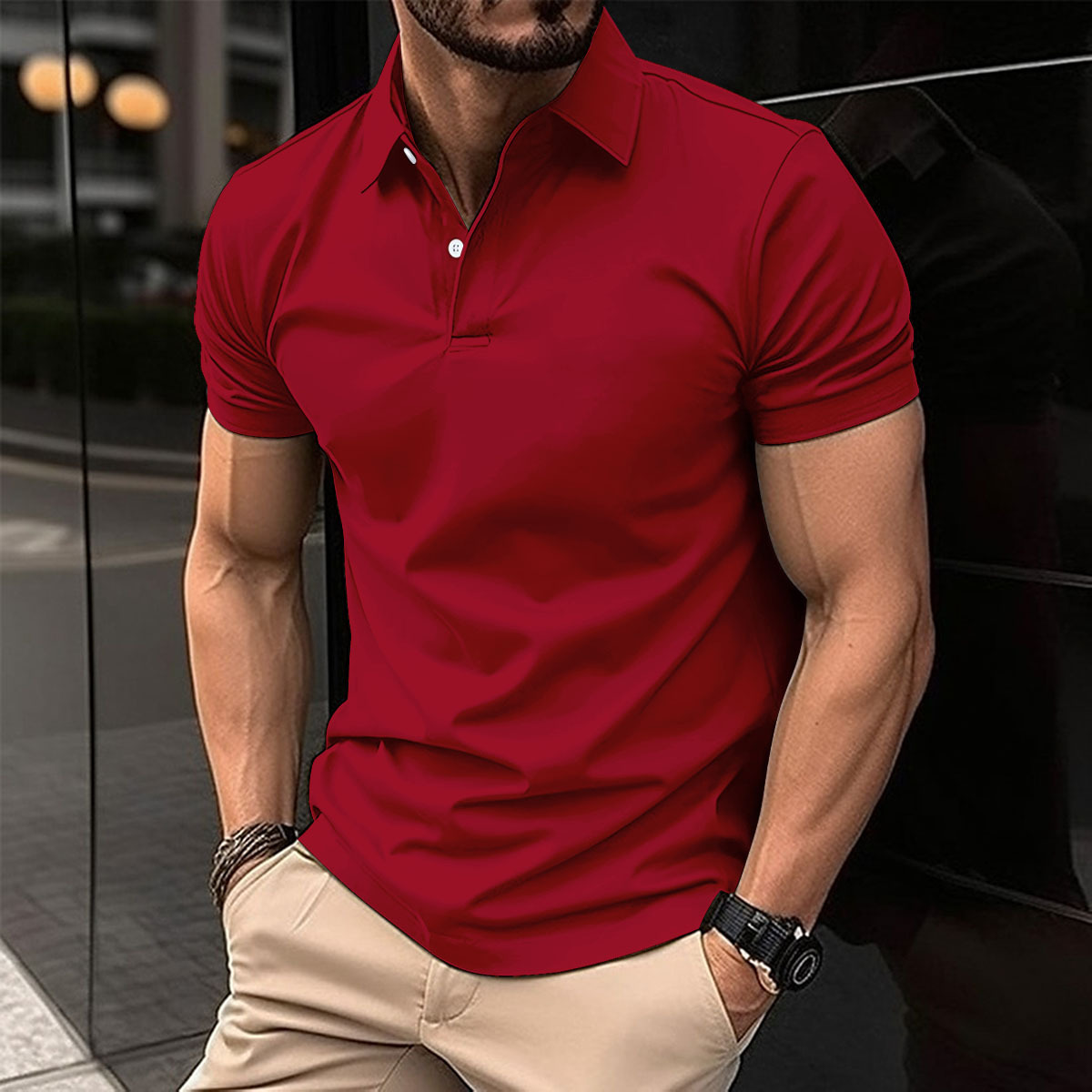 Men’s Short Sleeve Cotton Blend Polo Shirt – Classic Casual Summer Polo, S–3XL