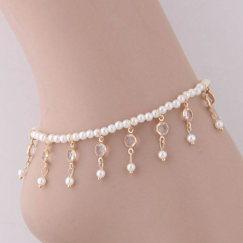 Pearl Tassel Anklet and Pearl Anklet Collection