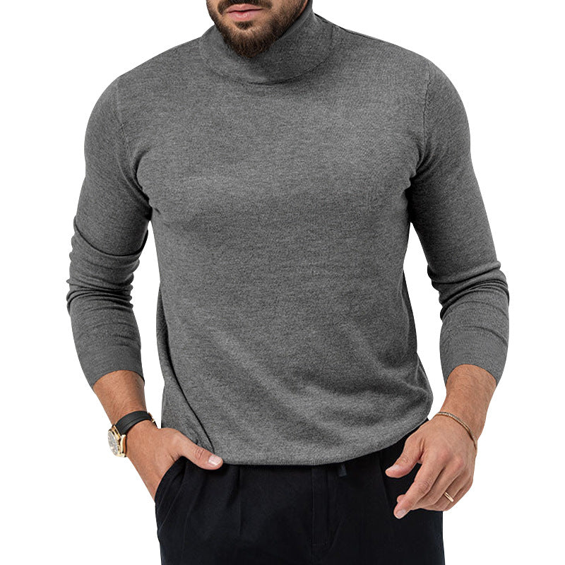 Men’s High-Elastic Turtleneck Cashmere Sweater – Warm Winter Knitwear – USA