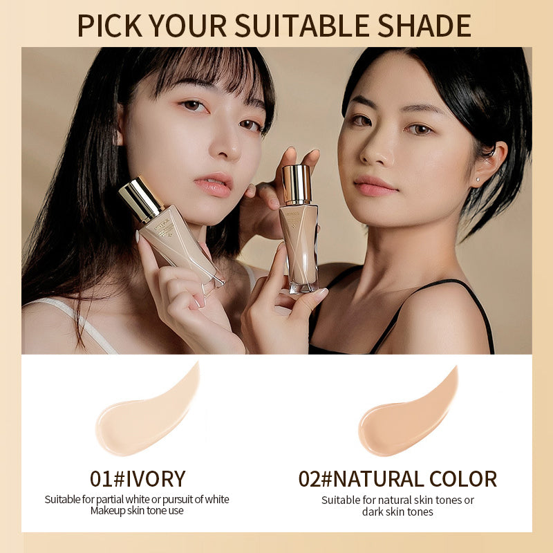 Waterproof Oil-Free Matte Liquid Foundation – Full Coverage Face Makeup