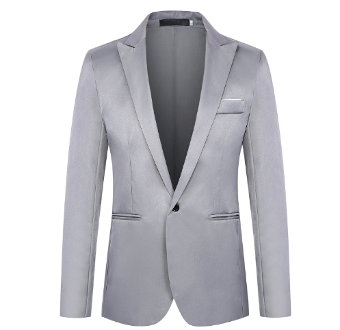 Men’s Slim Fit Cotton Blend Blazer – Business & Formal Casual Jacket, M–4XL