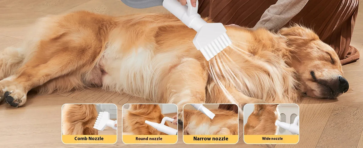 Smart Negative Ion Pet Hair Dryer – Powerful Anti-Frizz Dog & Cat Grooming Blower