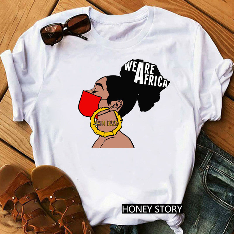 Black Girl Feminism Short Sleeve T-Shirt for Women